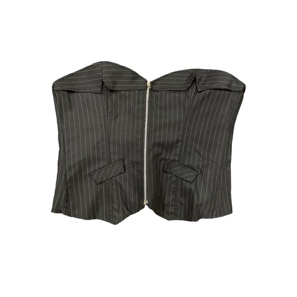 Tops - 3 for $15 Woman Black/White Striped Corset Top Size 3XL